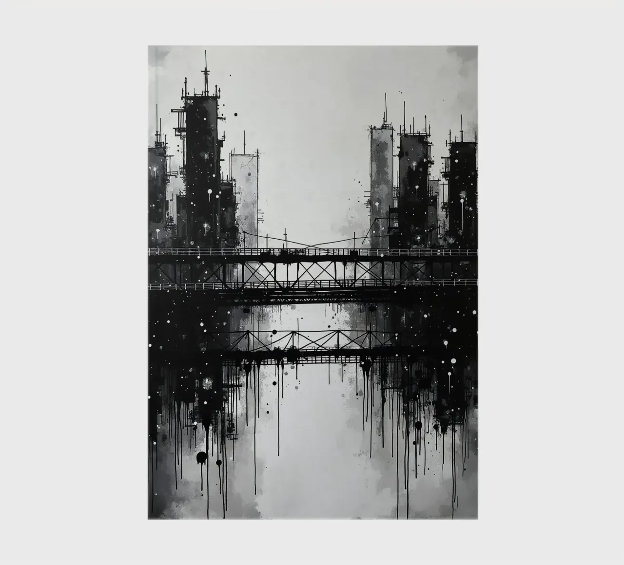 Skyline with bridge_3 notebook by Fantasie & Mystikwelten by LK