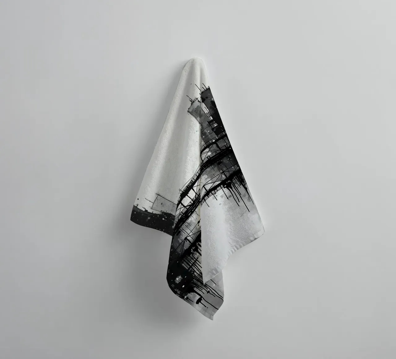 Skyline with bridge_3 towel by Fantasie & Mystikwelten by LK