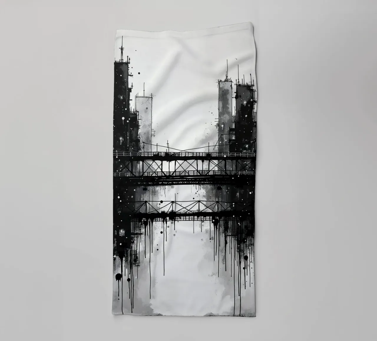 Skyline with bridge_3 towel by Fantasie & Mystikwelten by LK