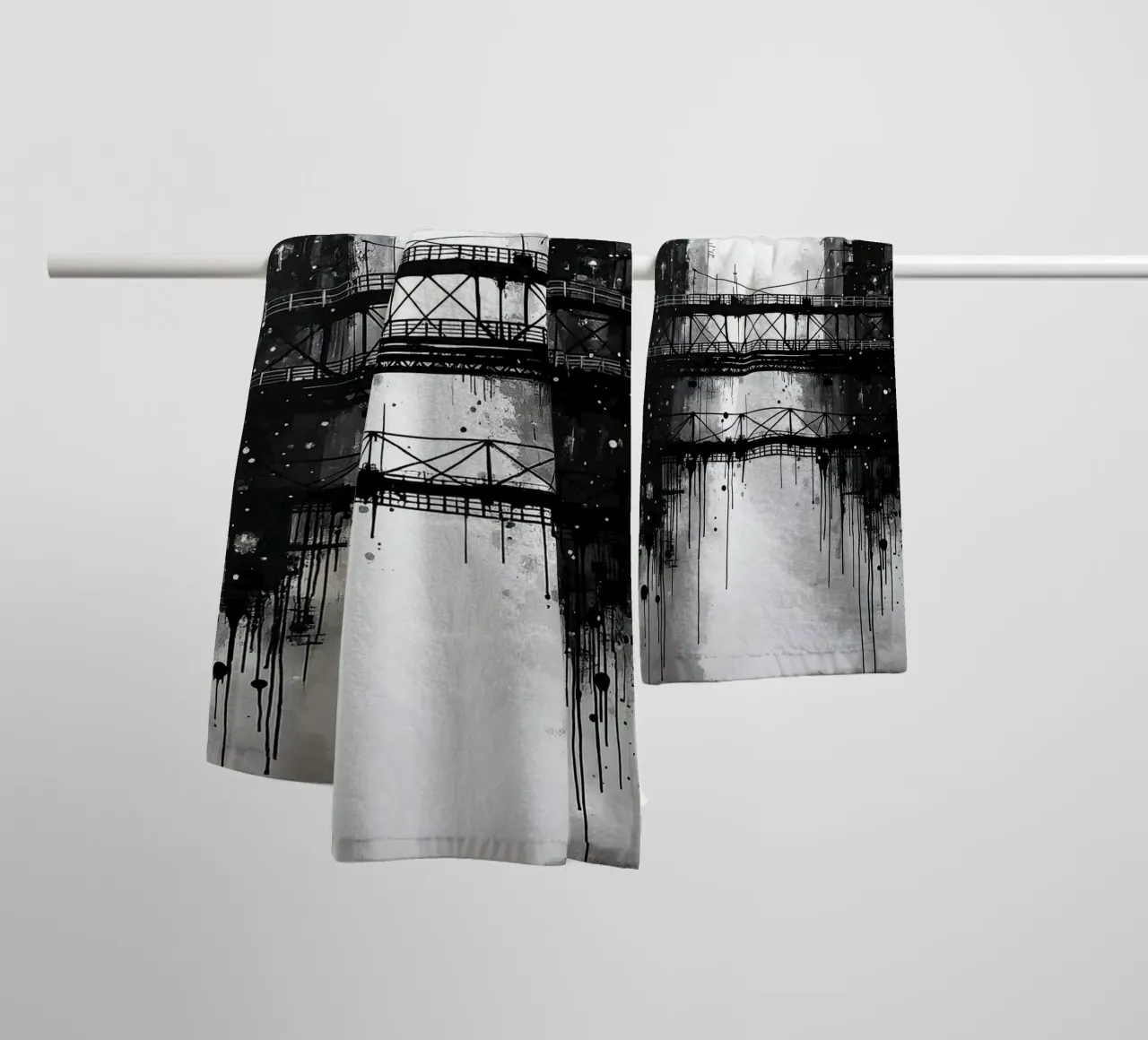 Skyline with bridge_3 towel by Fantasie & Mystikwelten by LK