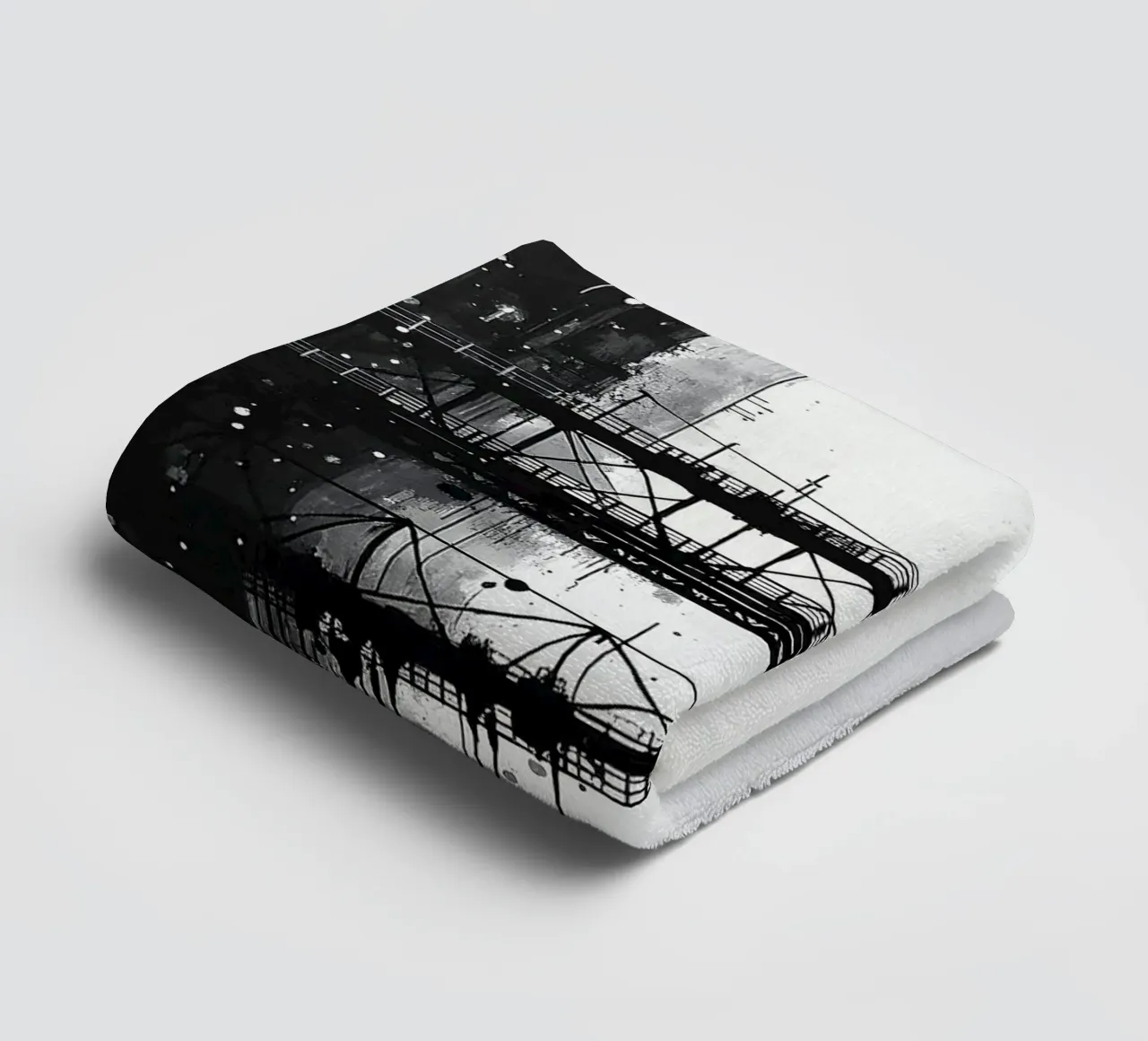 Skyline with bridge_3 towel by Fantasie & Mystikwelten by LK