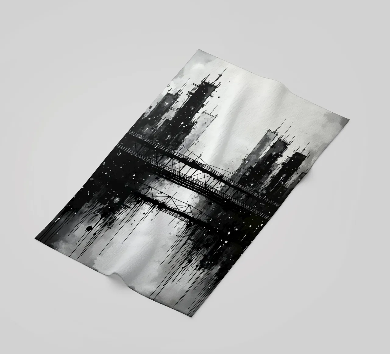Skyline con ponte_3 telo mare da Fantasie & Mystikwelten by LK