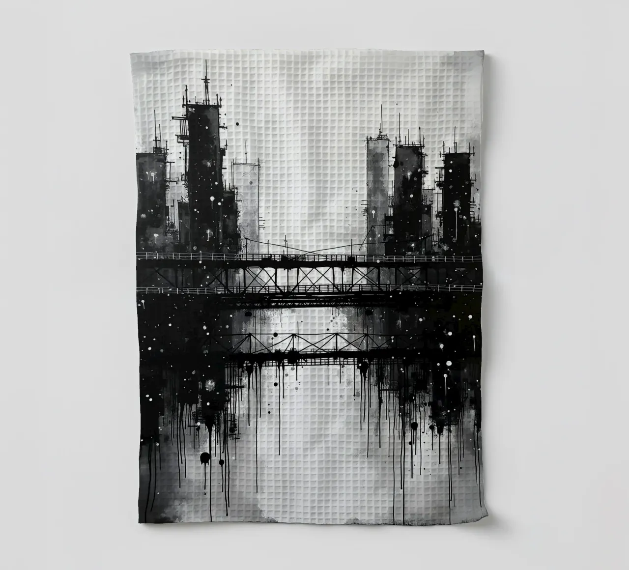 Skyline con ponte_3 canovaccio da cucina da Fantasie & Mystikwelten by LK
