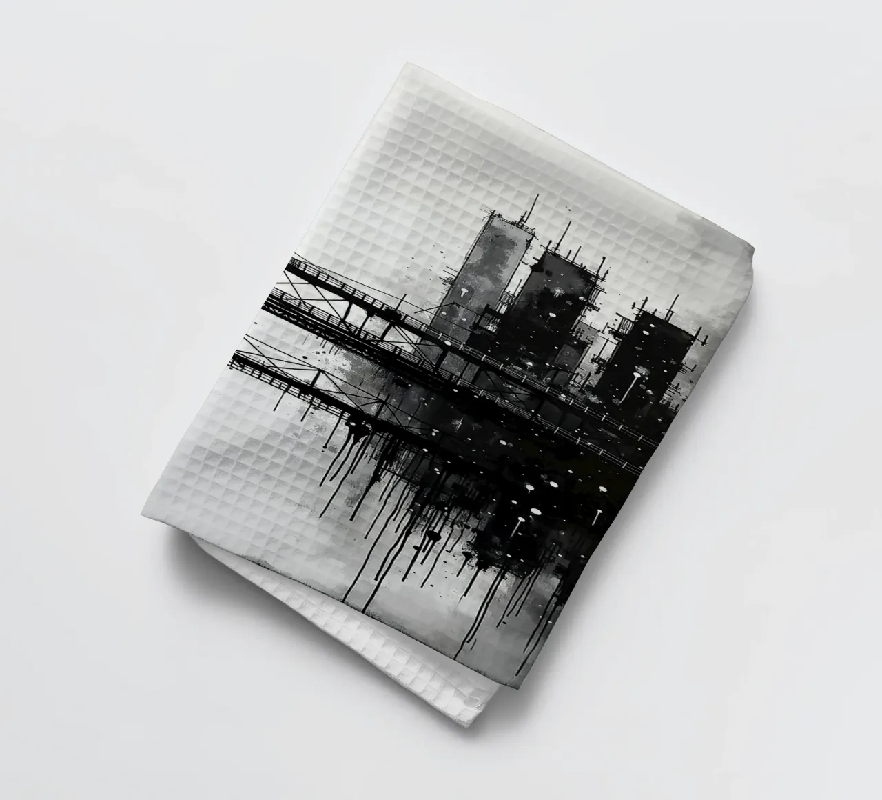 Skyline con ponte_3 canovaccio da cucina da Fantasie & Mystikwelten by LK