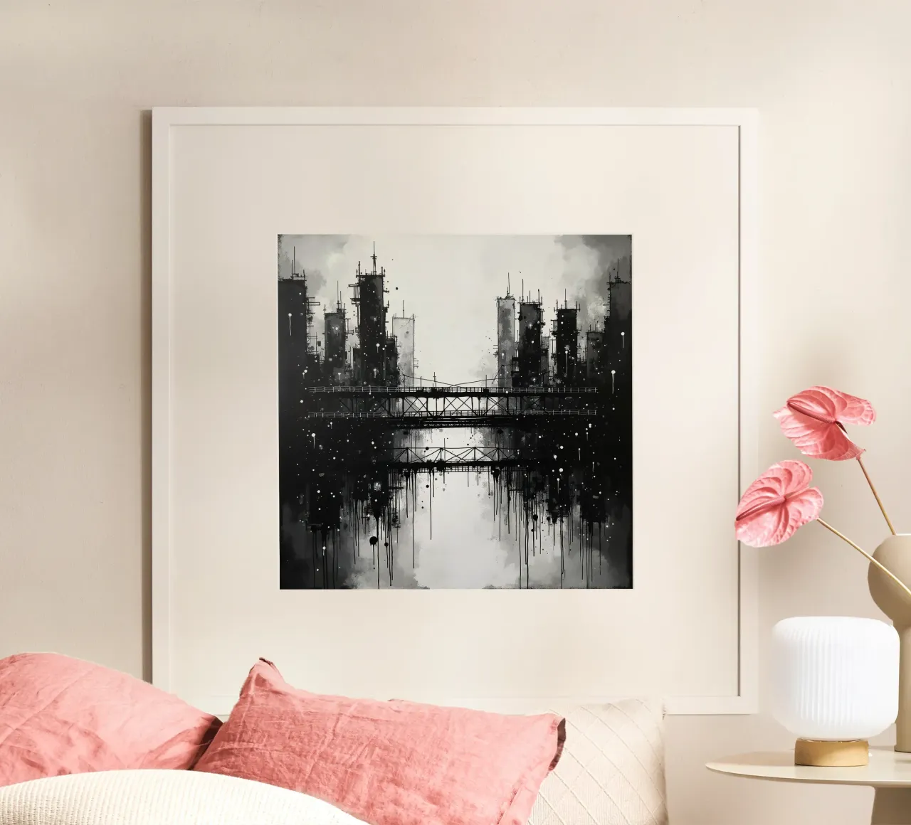 Skyline con ponte_3 poster da Fantasie & Mystikwelten by LK