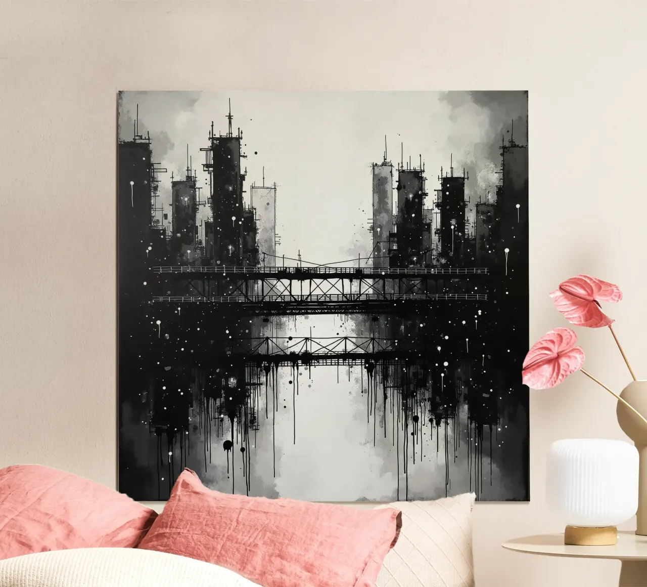 Skyline con ponte_3 poster da Fantasie & Mystikwelten by LK
