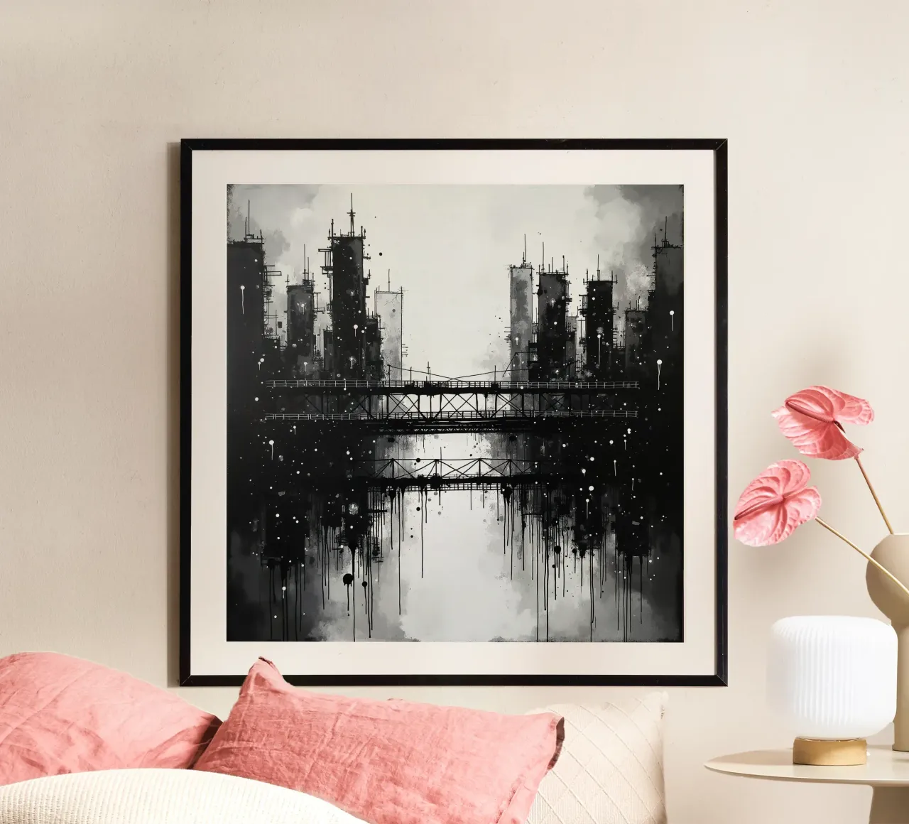 Skyline con ponte_3 poster da Fantasie & Mystikwelten by LK