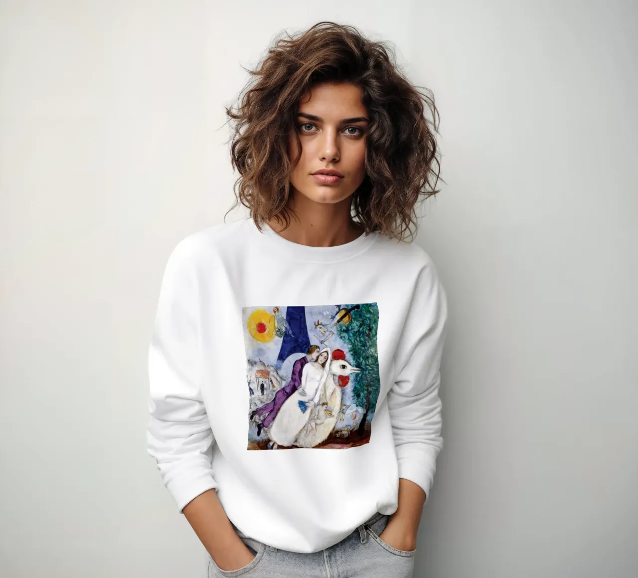 Floating Through The Narrative Universe Of Marc Chagall sweatshirt by Cindy Cronin