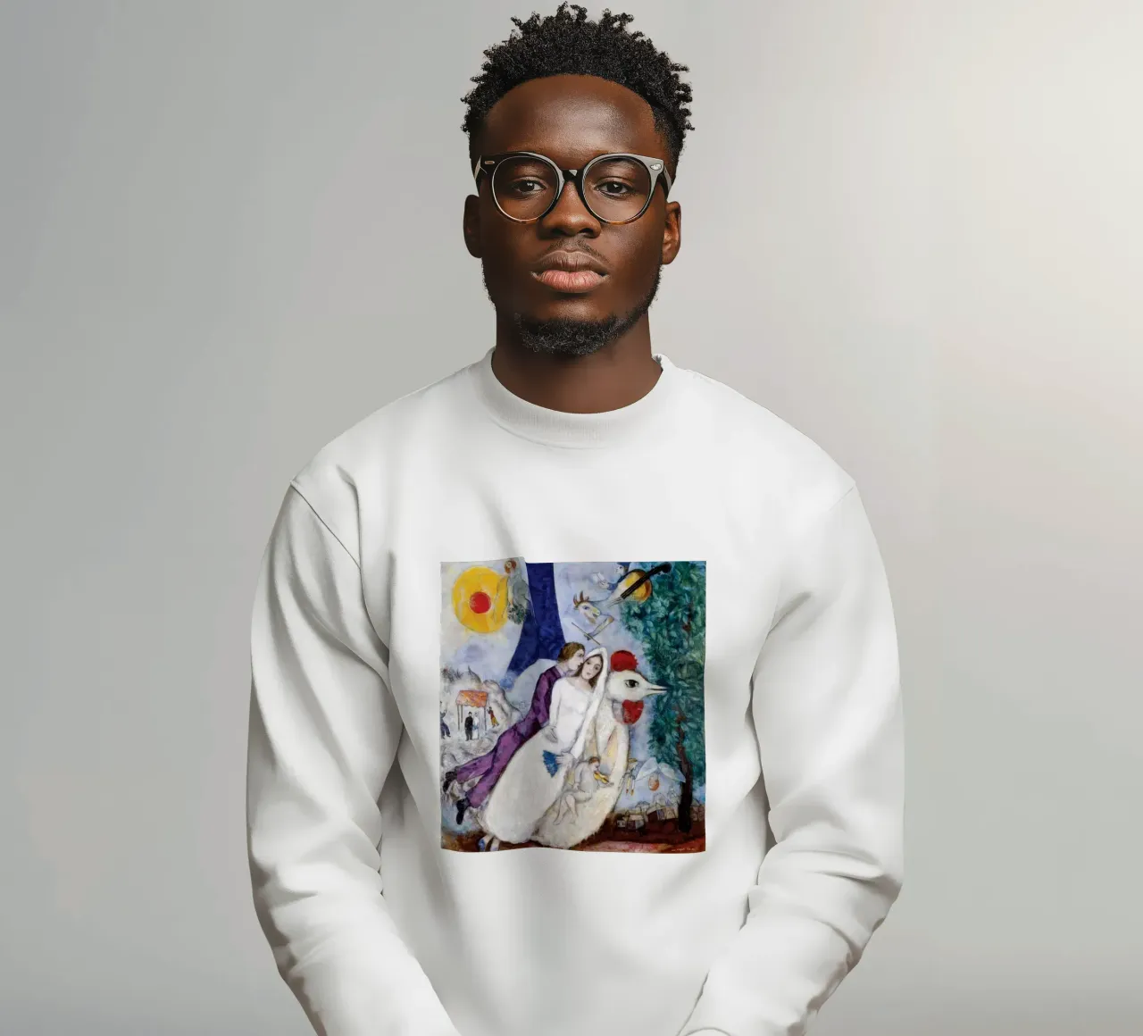 Floating Through The Narrative Universe Of Marc Chagall sweatshirt by Cindy Cronin
