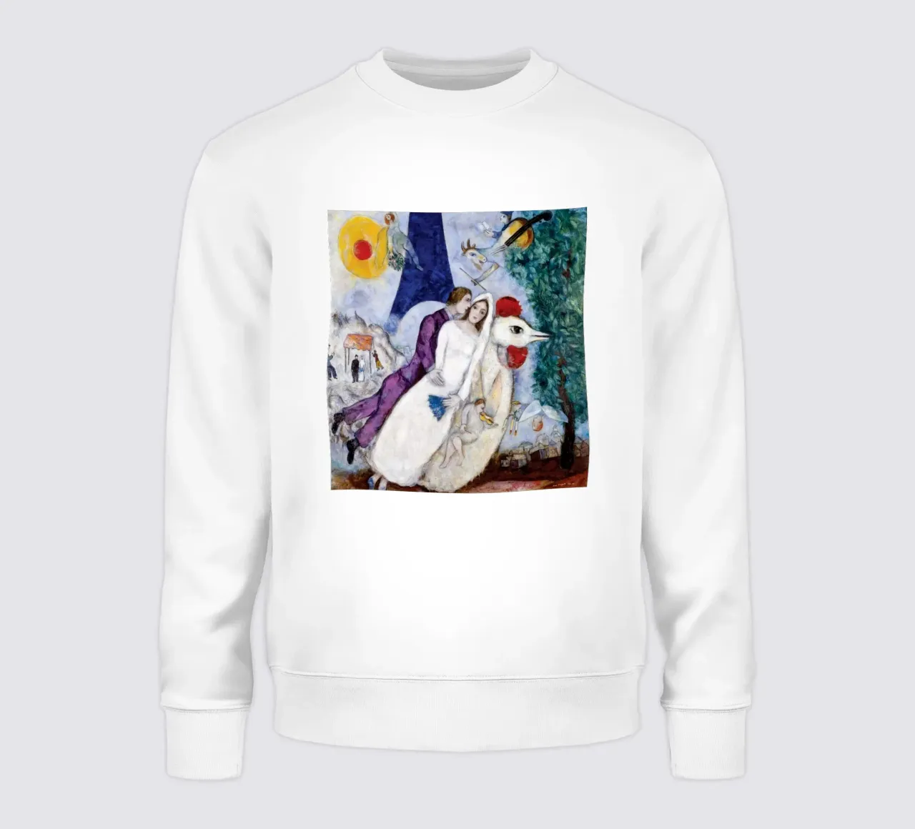 Floating Through The Narrative Universe Of Marc Chagall sweatshirt by Cindy Cronin