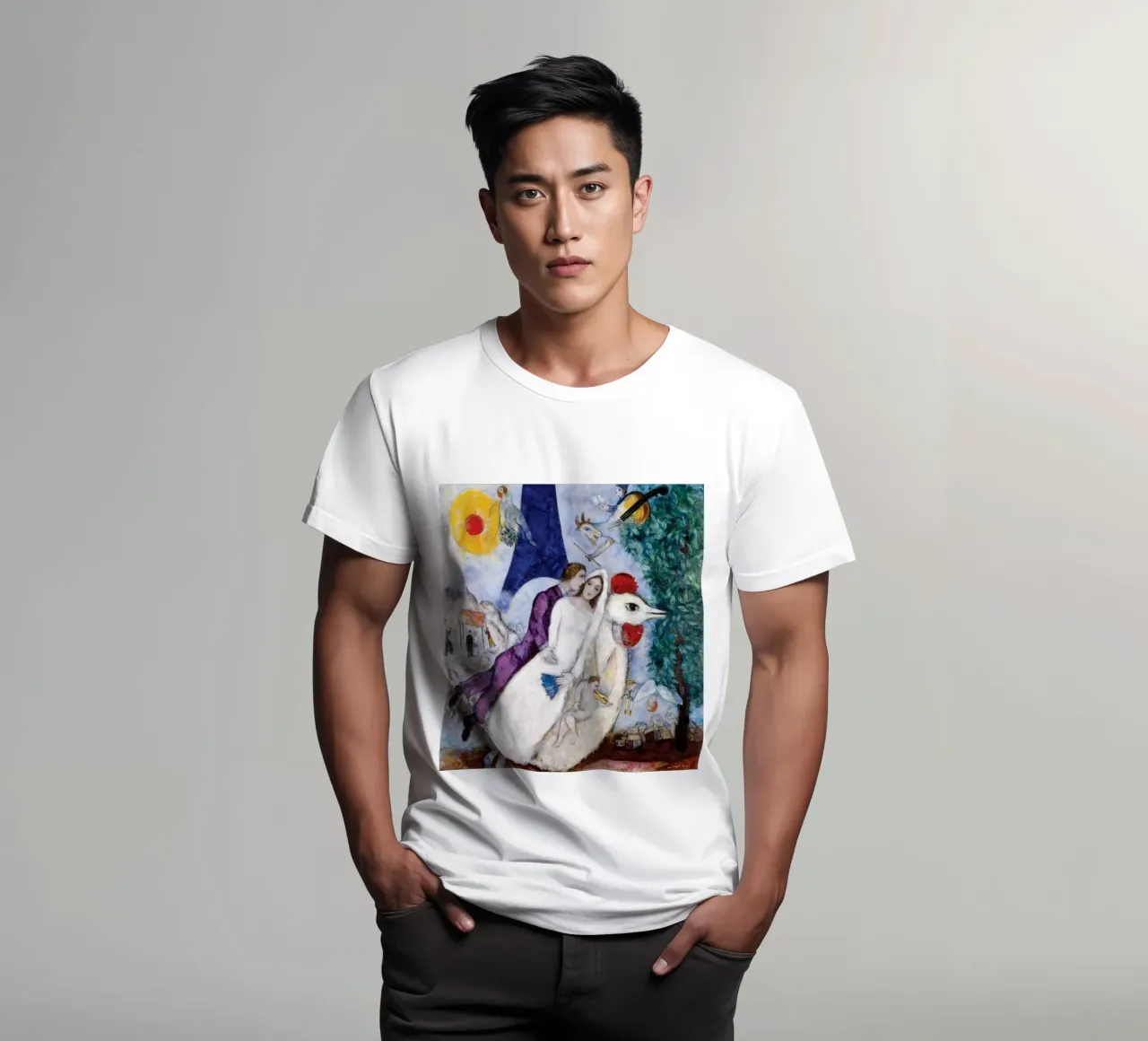 Floating Through The Narrative Universe Of Marc Chagall t-shirt by Cindy Cronin