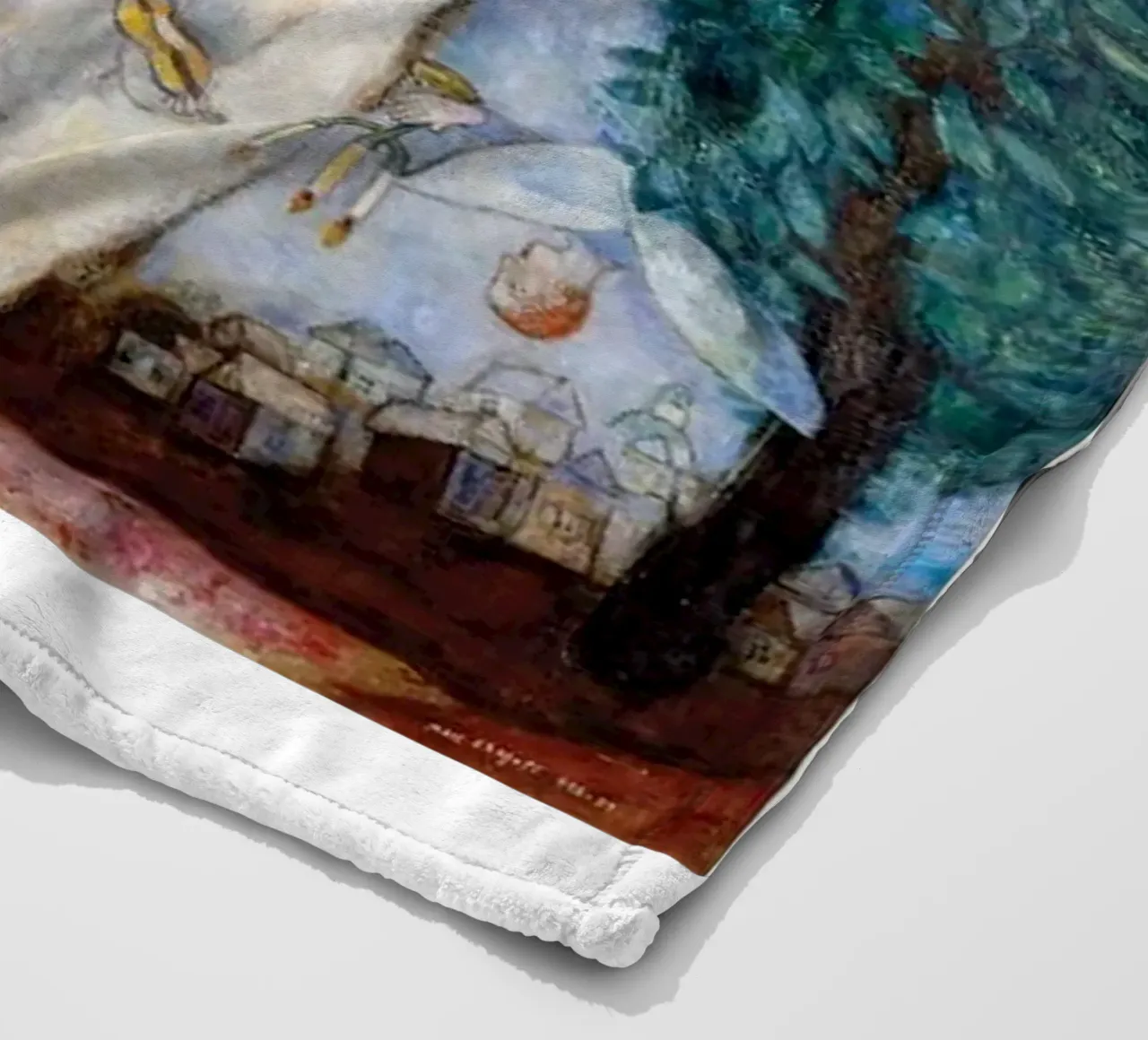 Floating Through The Narrative Universe Of Marc Chagall fleece blanket by Cindy Cronin