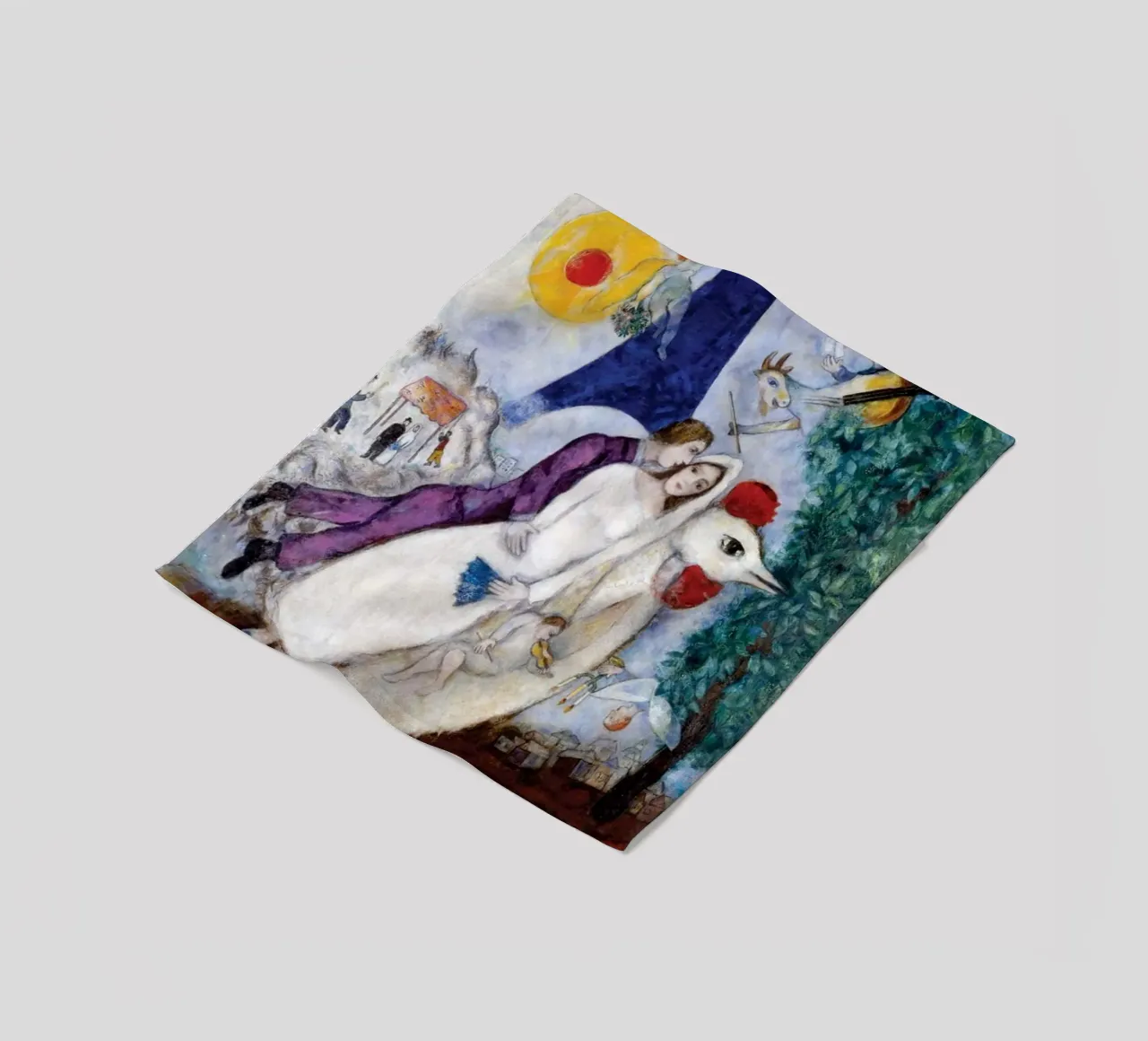 Floating Through The Narrative Universe Of Marc Chagall fleece blanket by Cindy Cronin