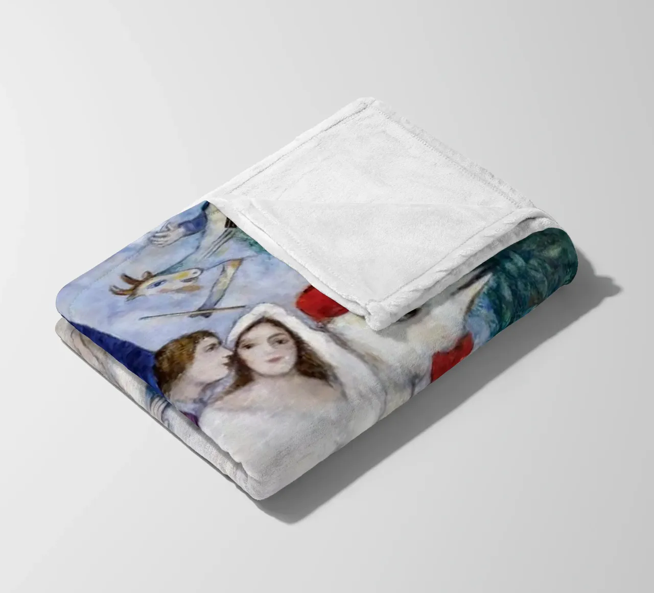 Floating Through The Narrative Universe Of Marc Chagall fleece blanket by Cindy Cronin