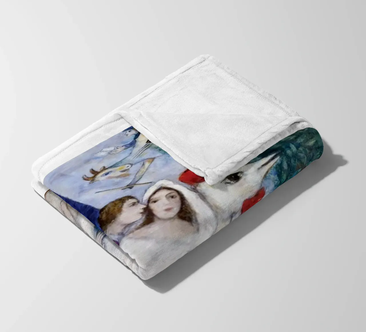 Floating Through The Narrative Universe Of Marc Chagall fleece blanket by Cindy Cronin