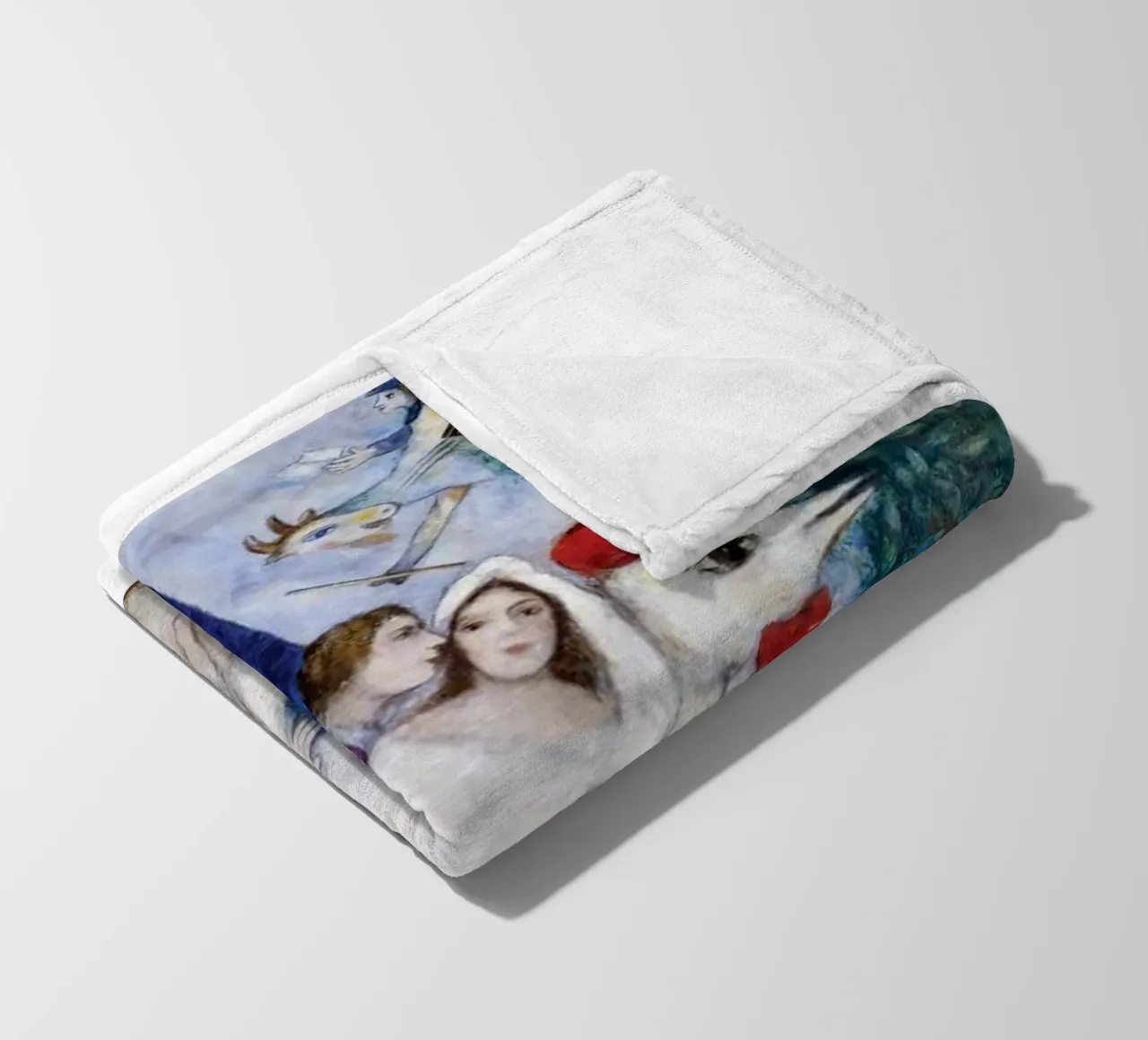 Floating Through The Narrative Universe Of Marc Chagall fleece blanket by Cindy Cronin