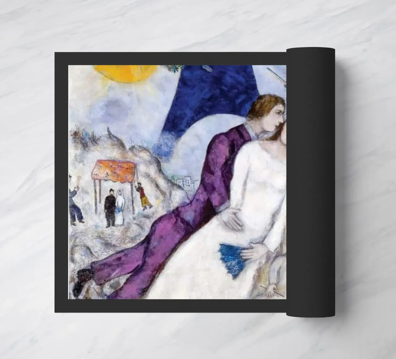 Floating Through The Narrative Universe Of Marc Chagall doormat by Cindy Cronin