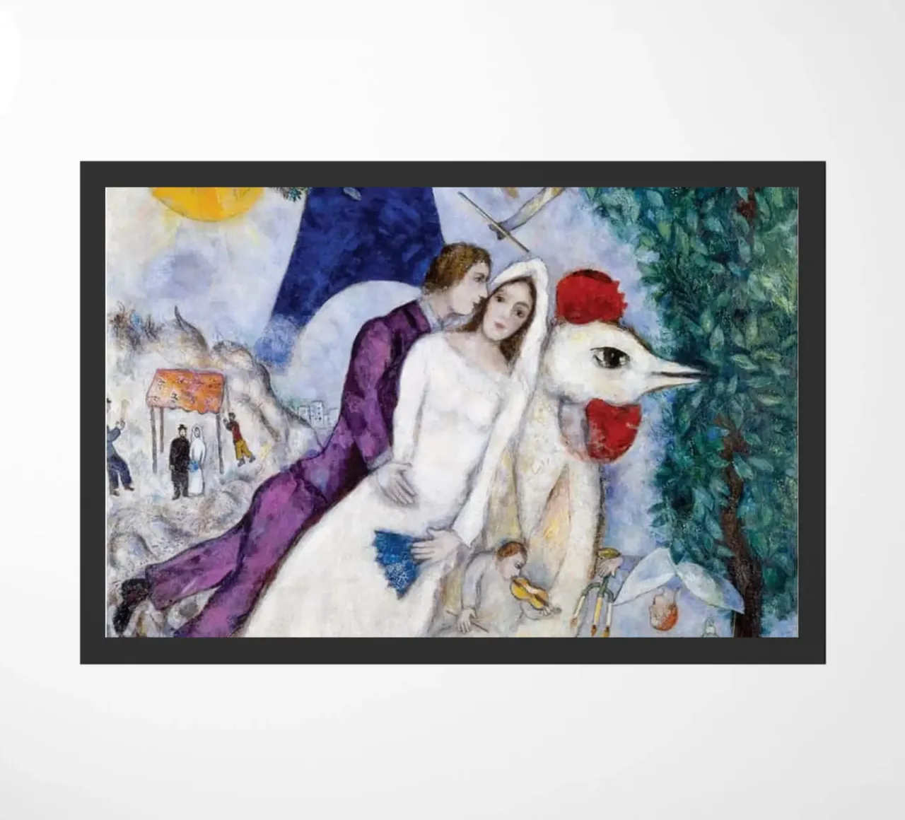 Floating Through The Narrative Universe Of Marc Chagall doormat by Cindy Cronin