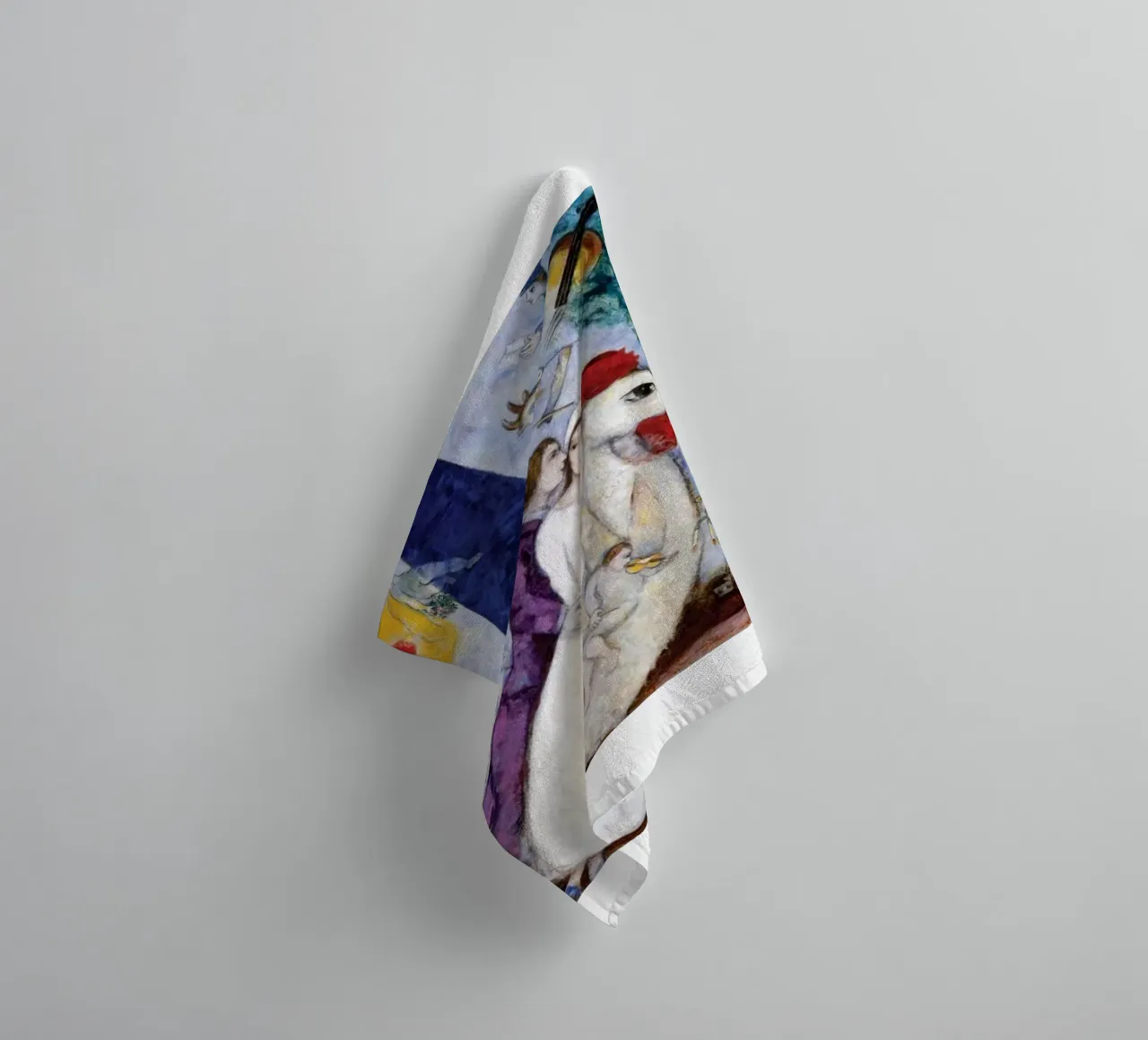 Floating Through The Narrative Universe Of Marc Chagall towel by Cindy Cronin
