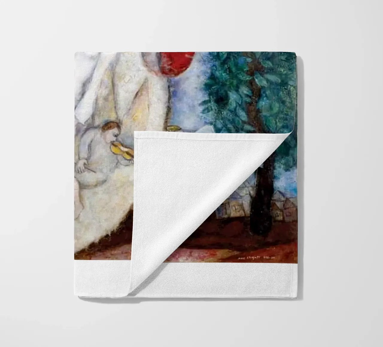 Floating Through The Narrative Universe Of Marc Chagall beach towel by Cindy Cronin