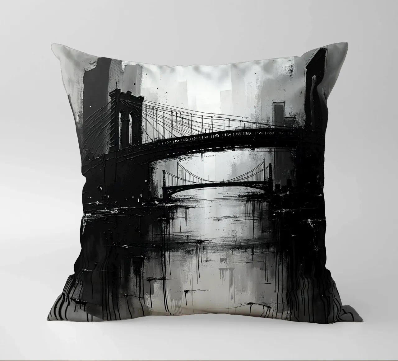 Skyline con ponte_4 cuscino da Fantasie & Mystikwelten by LK