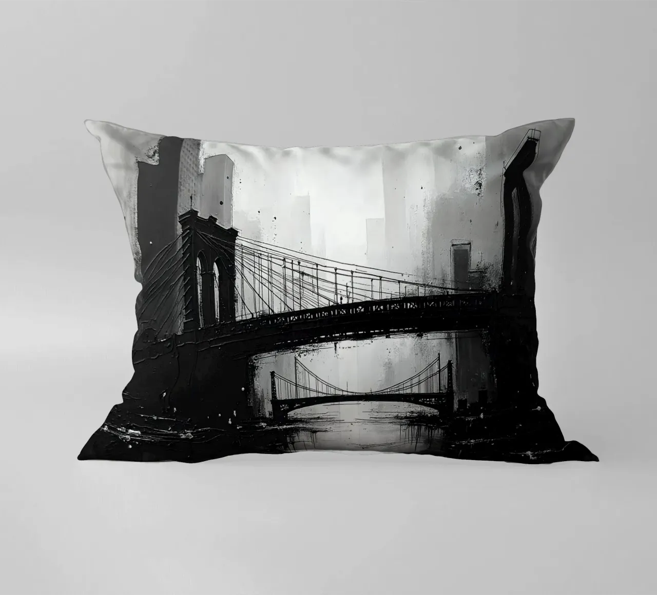 Skyline con ponte_4 cuscino da Fantasie & Mystikwelten by LK