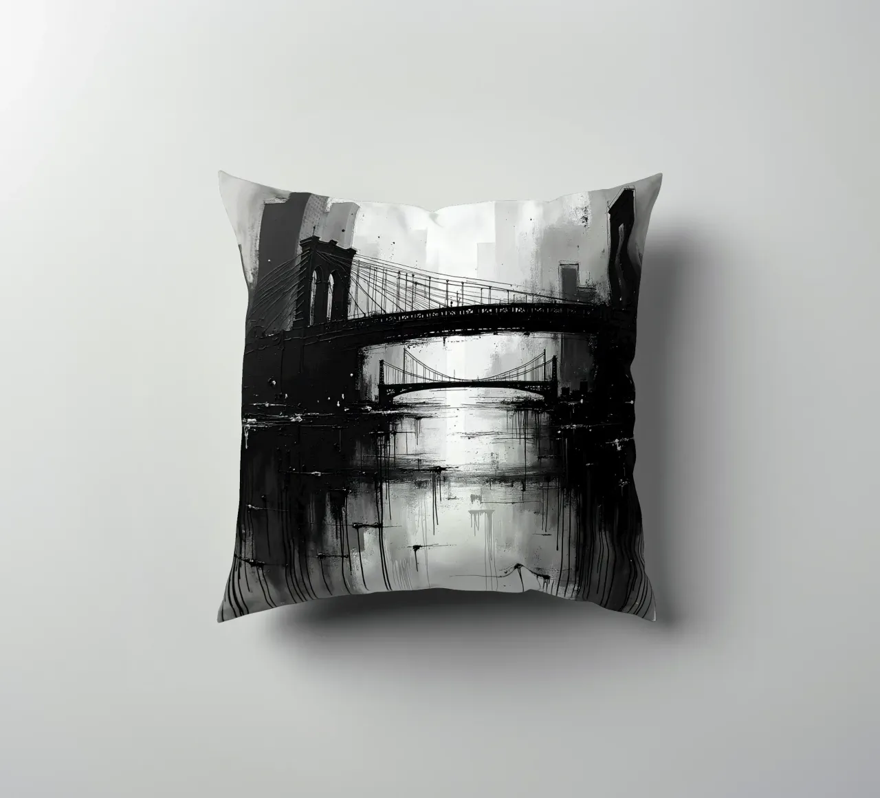 Skyline con ponte_4 cuscino da Fantasie & Mystikwelten by LK