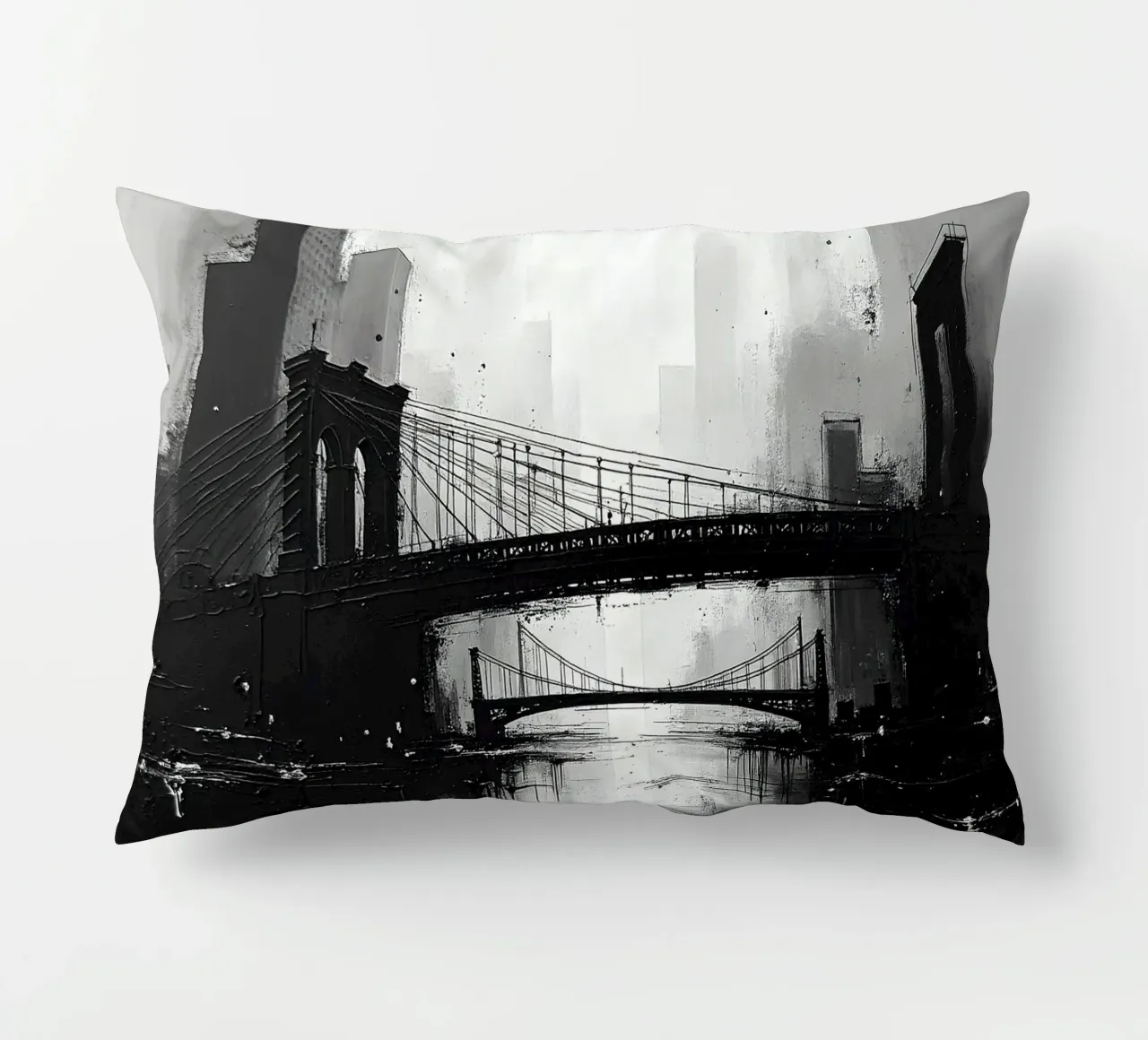 Skyline con ponte_4 cuscino da Fantasie & Mystikwelten by LK