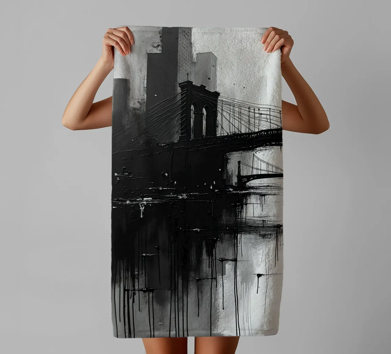 Skyline with bridge_4 towel by Fantasie & Mystikwelten by LK