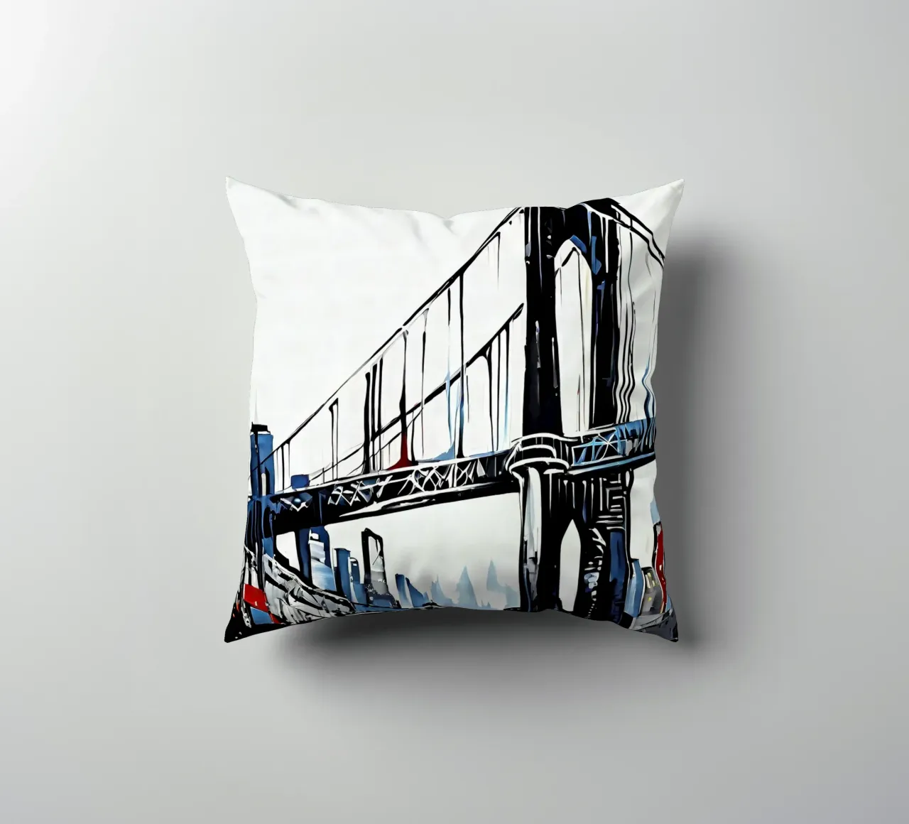 Skyline con ponte_5 cuscino da Fantasie & Mystikwelten by LK