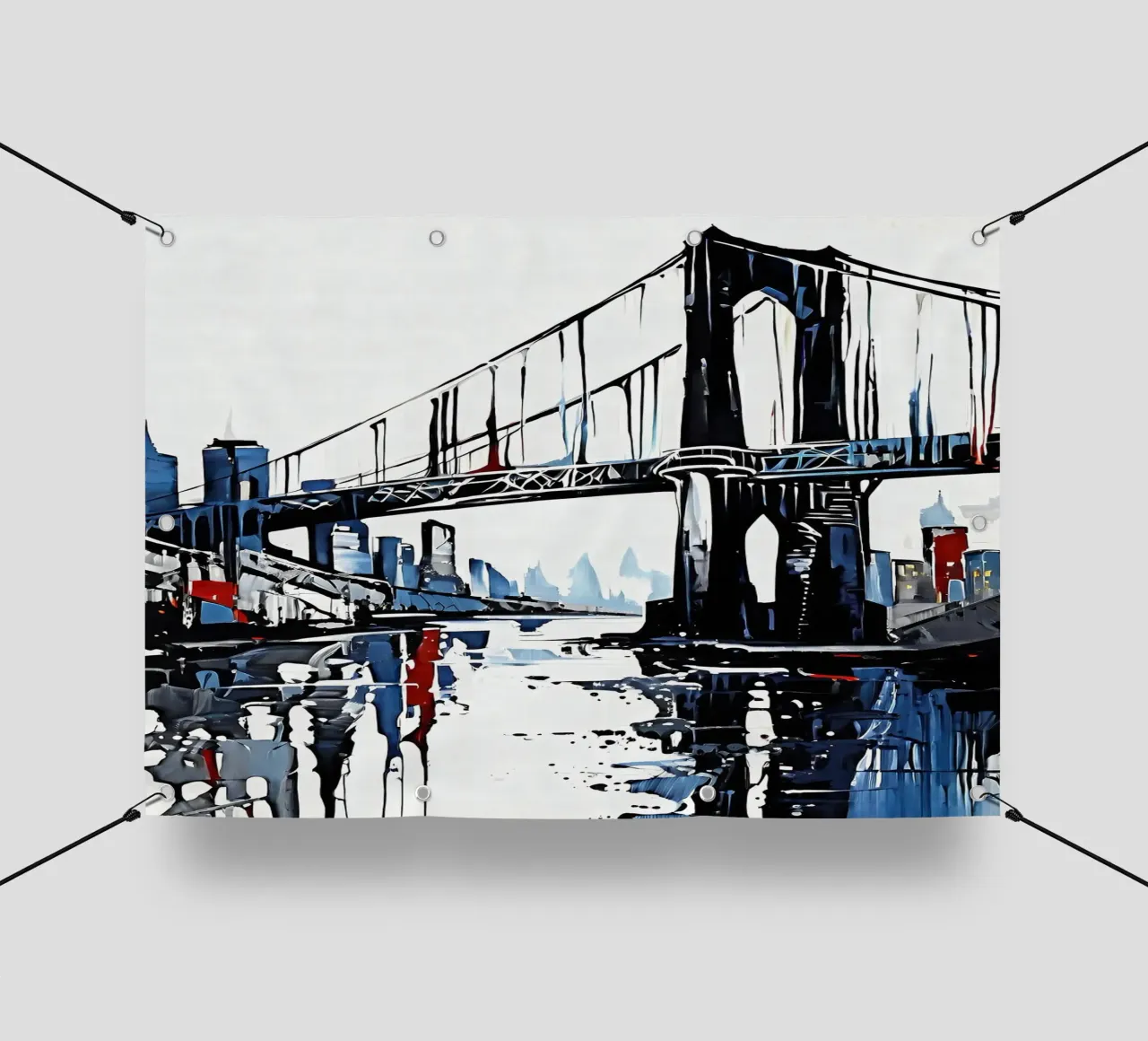 Skyline con ponte_5 telo in pvc da Fantasie & Mystikwelten by LK