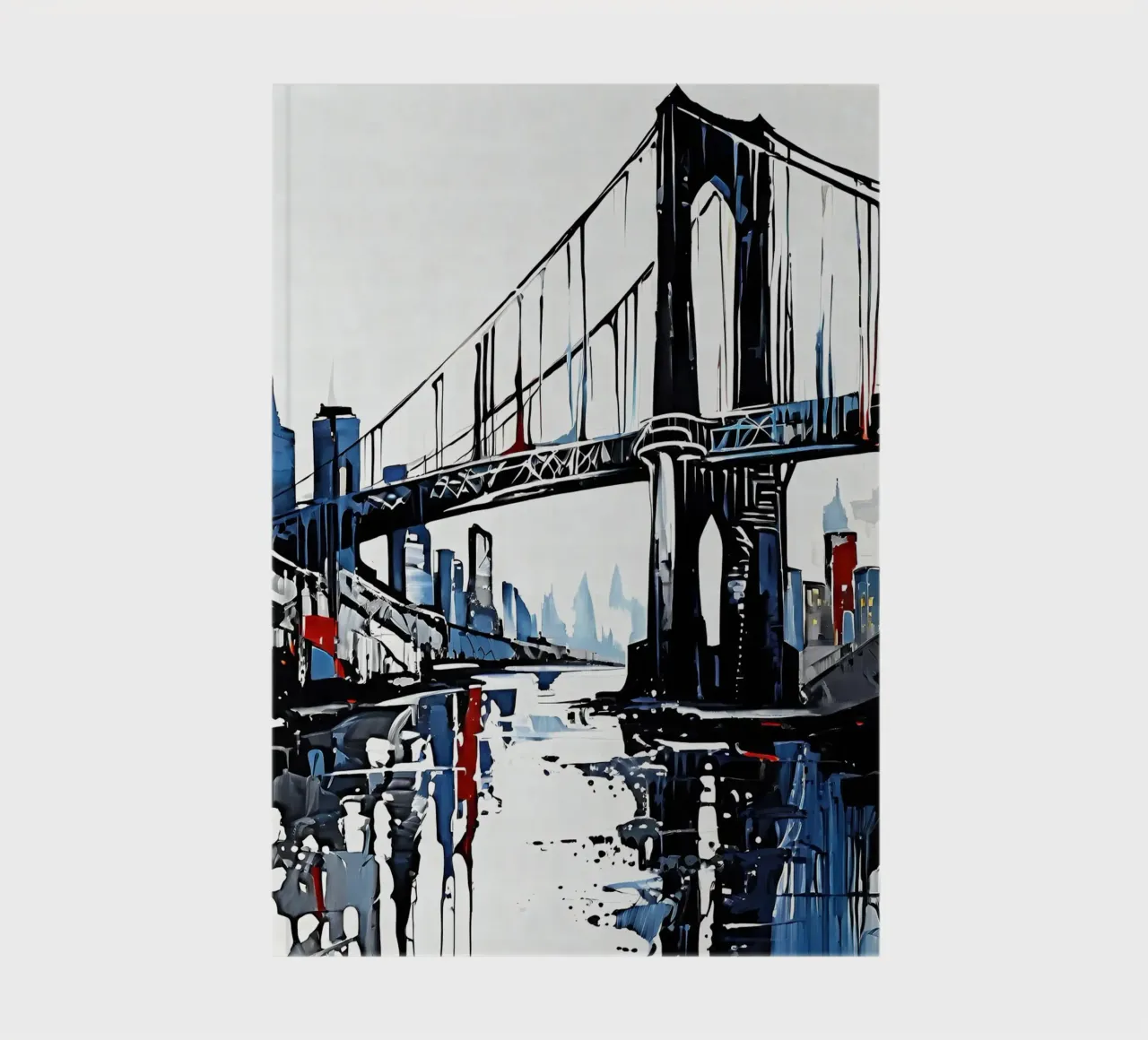 Skyline with bridge_5 notebook by Fantasie & Mystikwelten by LK