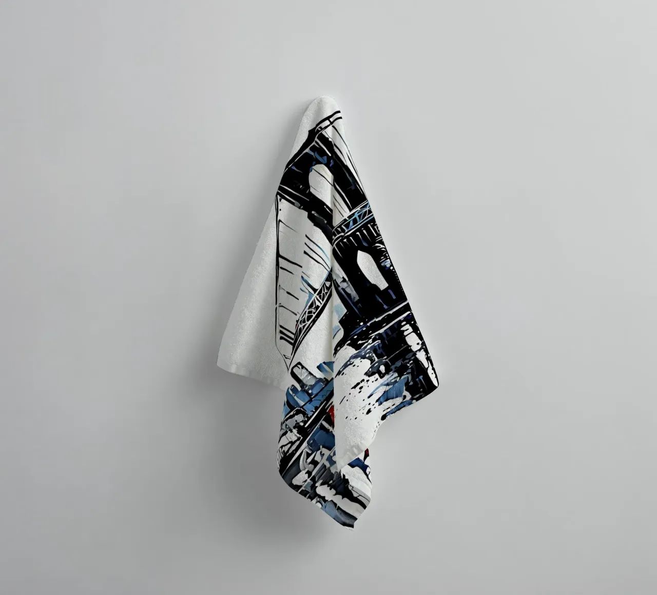 Skyline with bridge_5 towel by Fantasie & Mystikwelten by LK