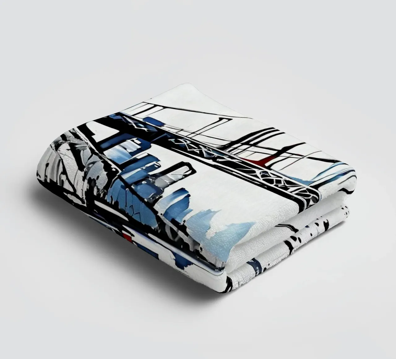 Skyline with bridge_5 towel by Fantasie & Mystikwelten by LK