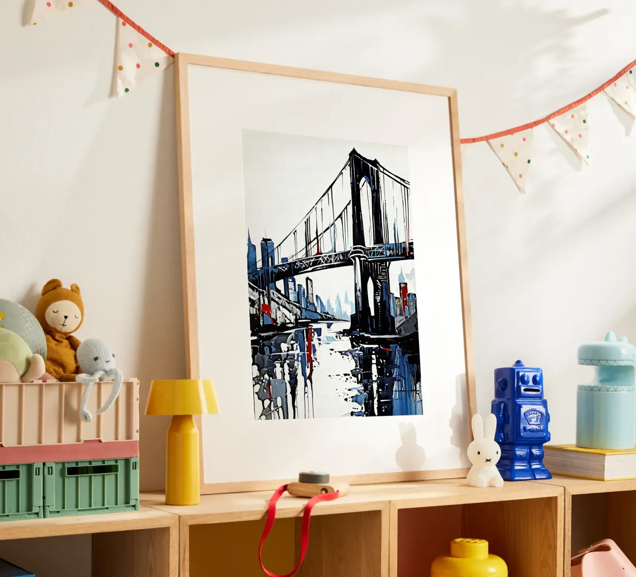 Skyline con ponte_5 poster da Fantasie & Mystikwelten by LK