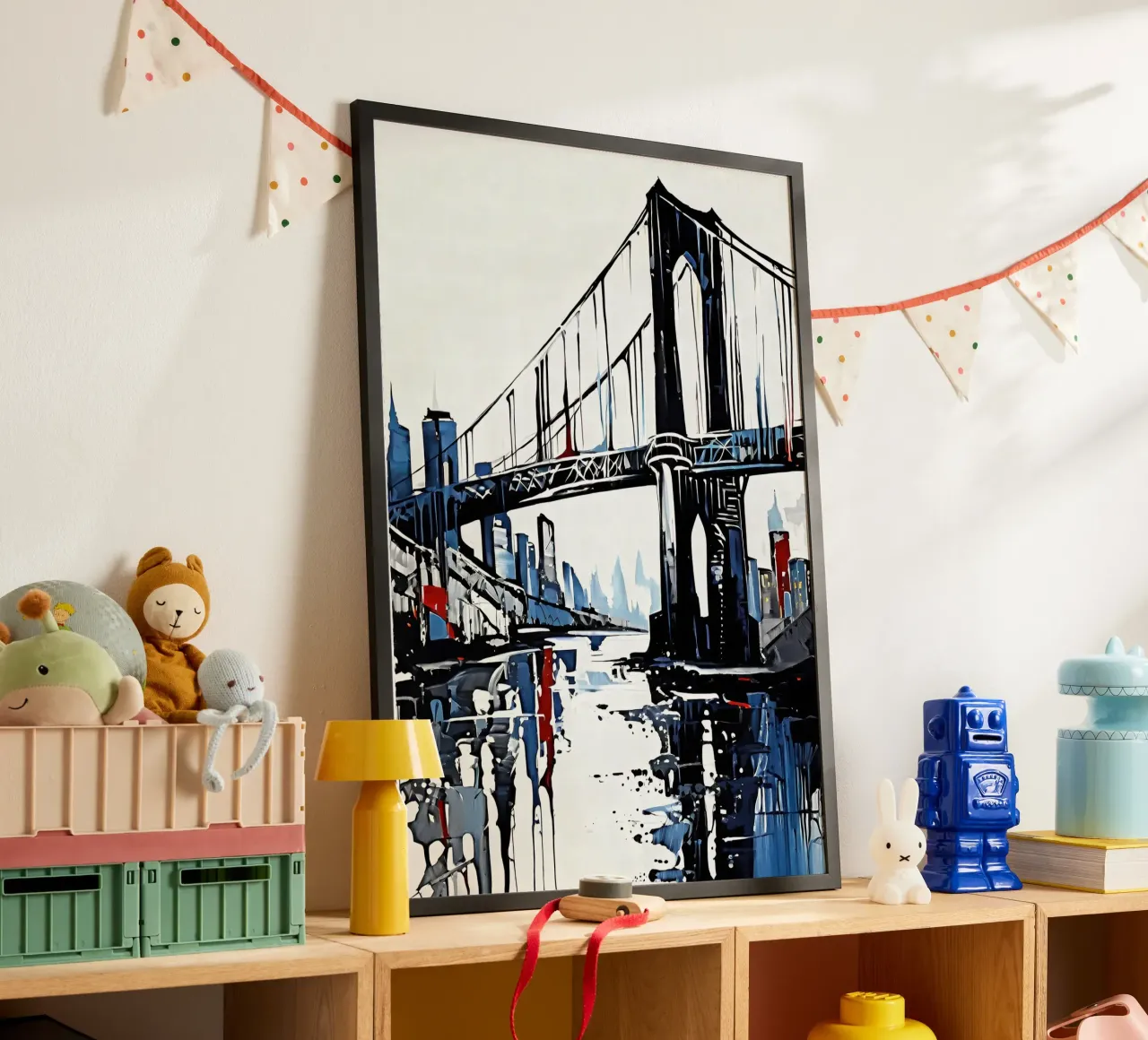 Skyline con ponte_5 poster da Fantasie & Mystikwelten by LK