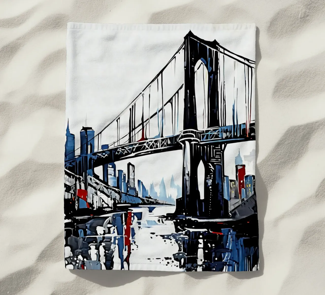 Skyline con ponte_5 telo mare da Fantasie & Mystikwelten by LK
