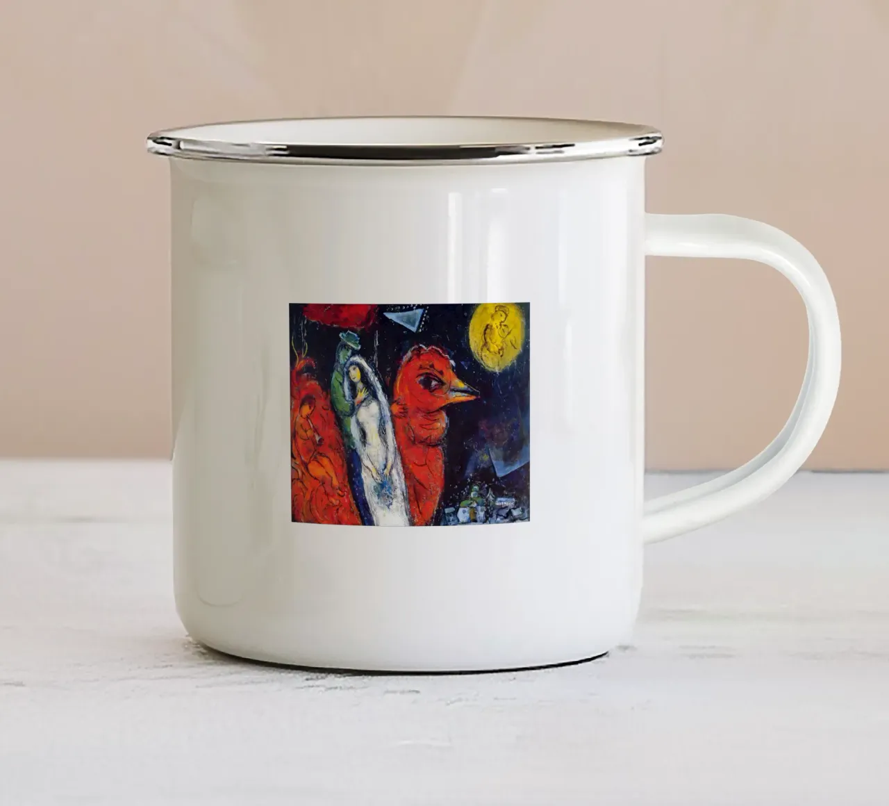 Collezione d'arte di Marc Chagall tazza in smalto da Cindy Cronin