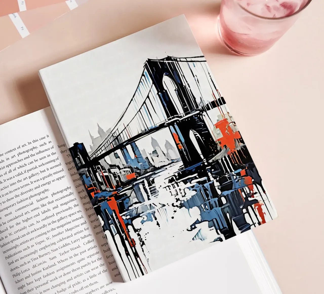Skyline with bridge_6 notebook by Fantasie & Mystikwelten by LK