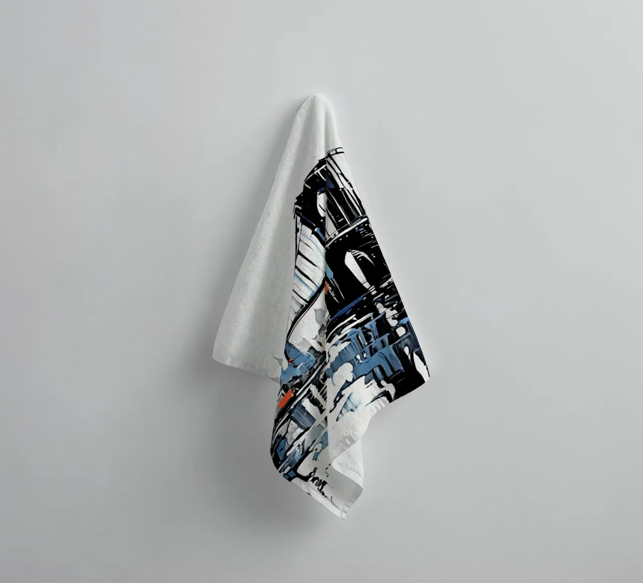 Skyline with bridge_6 towel by Fantasie & Mystikwelten by LK