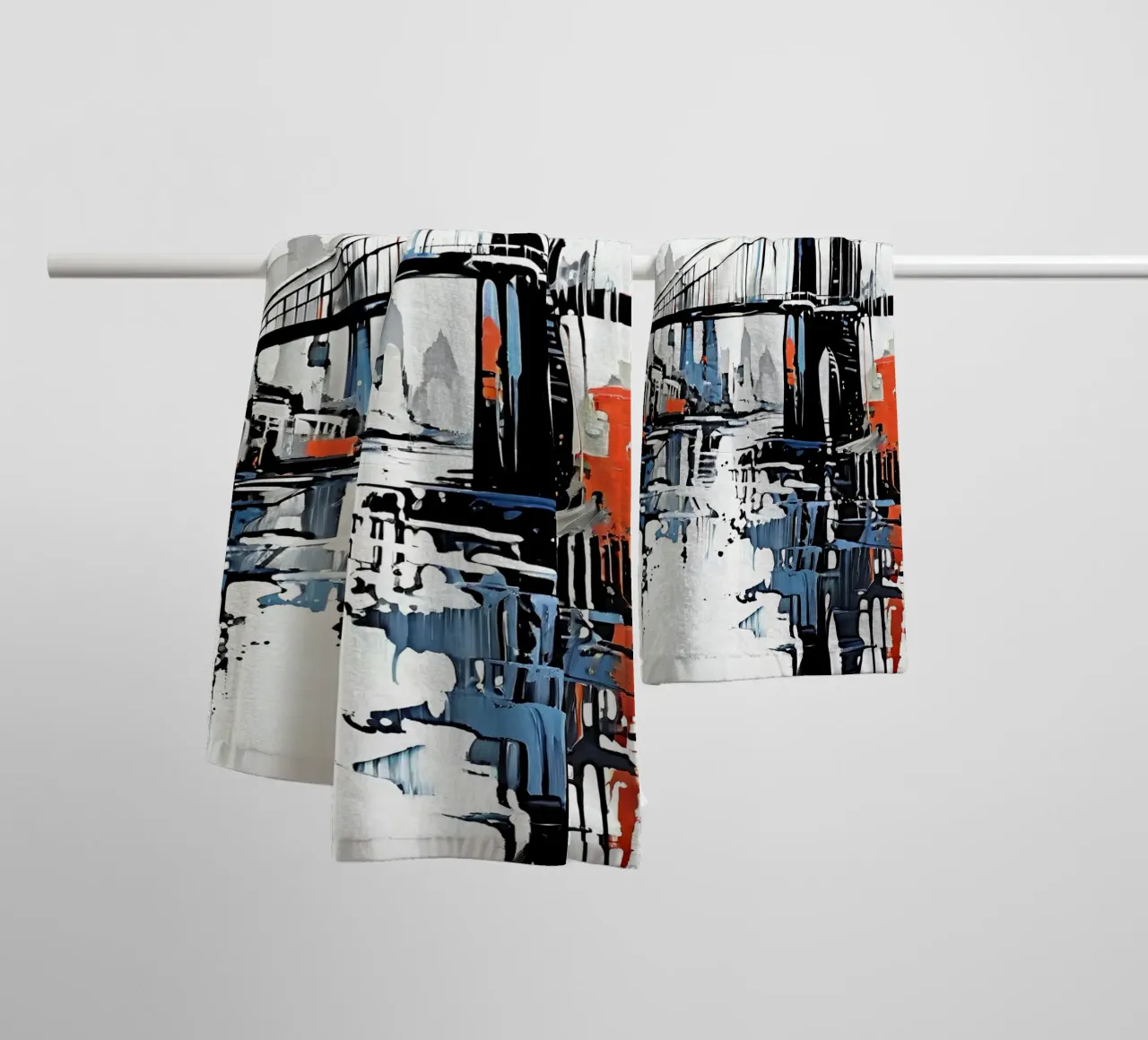 Skyline with bridge_6 towel by Fantasie & Mystikwelten by LK