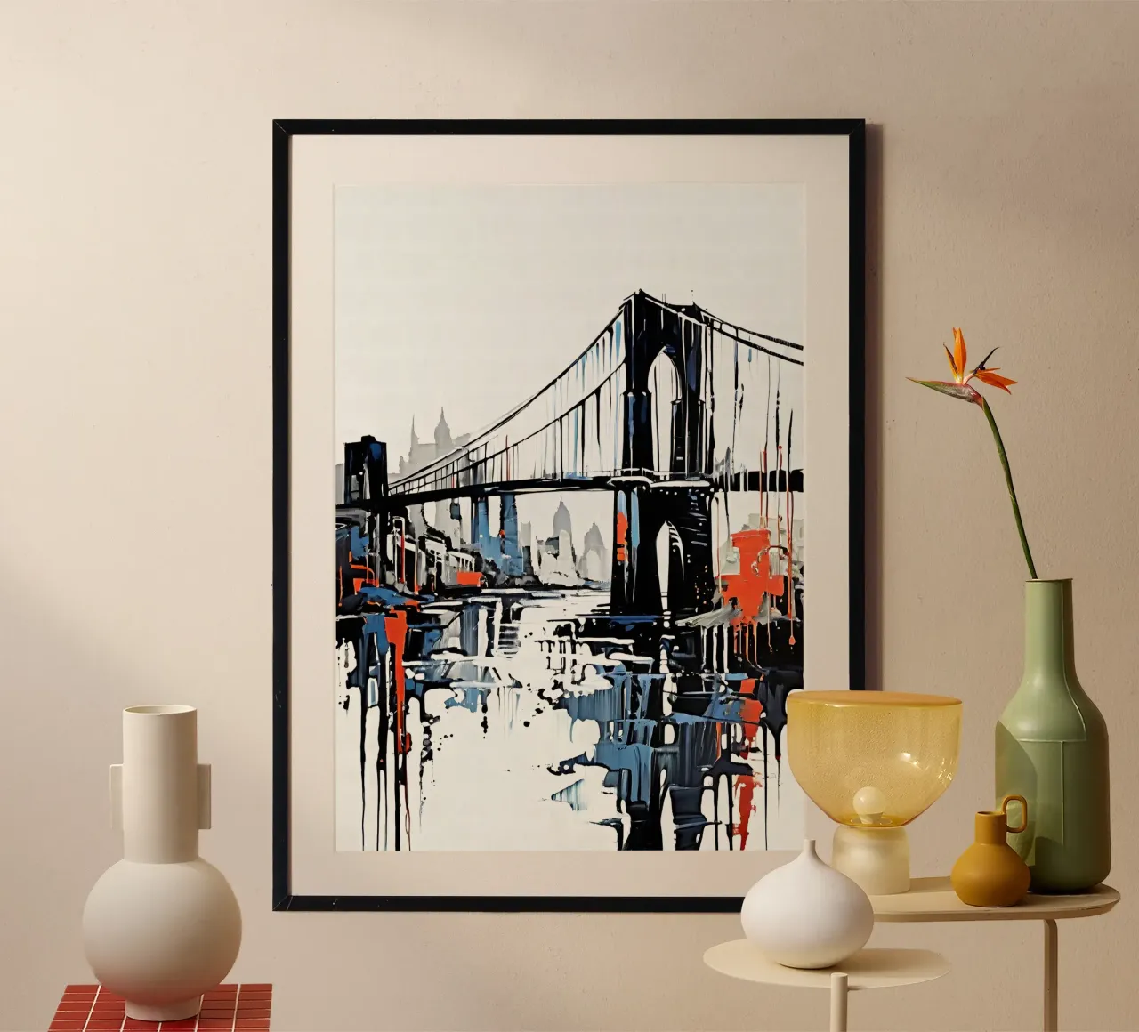 Skyline con ponte_6 poster da Fantasie & Mystikwelten by LK