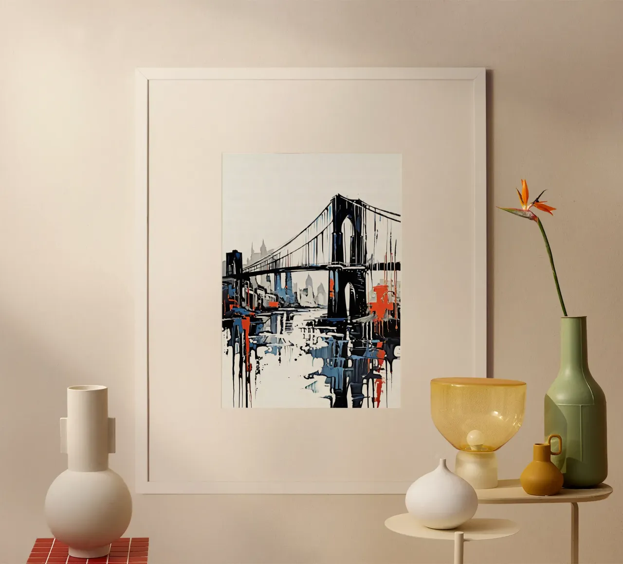 Skyline con ponte_6 poster da Fantasie & Mystikwelten by LK