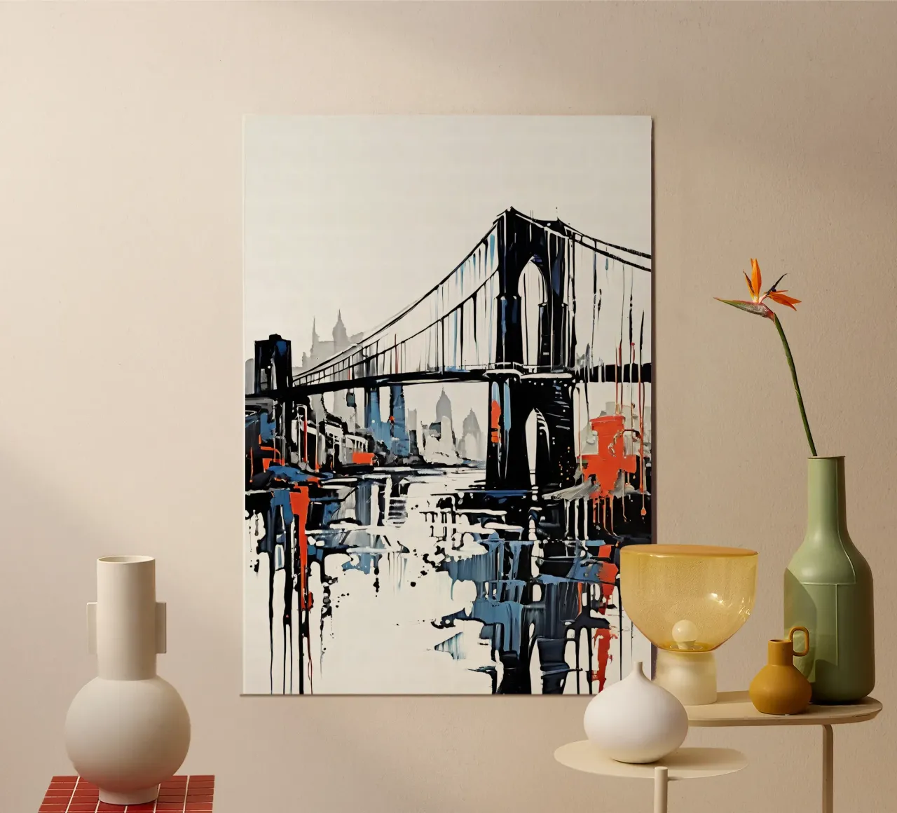Skyline con ponte_6 poster da Fantasie & Mystikwelten by LK