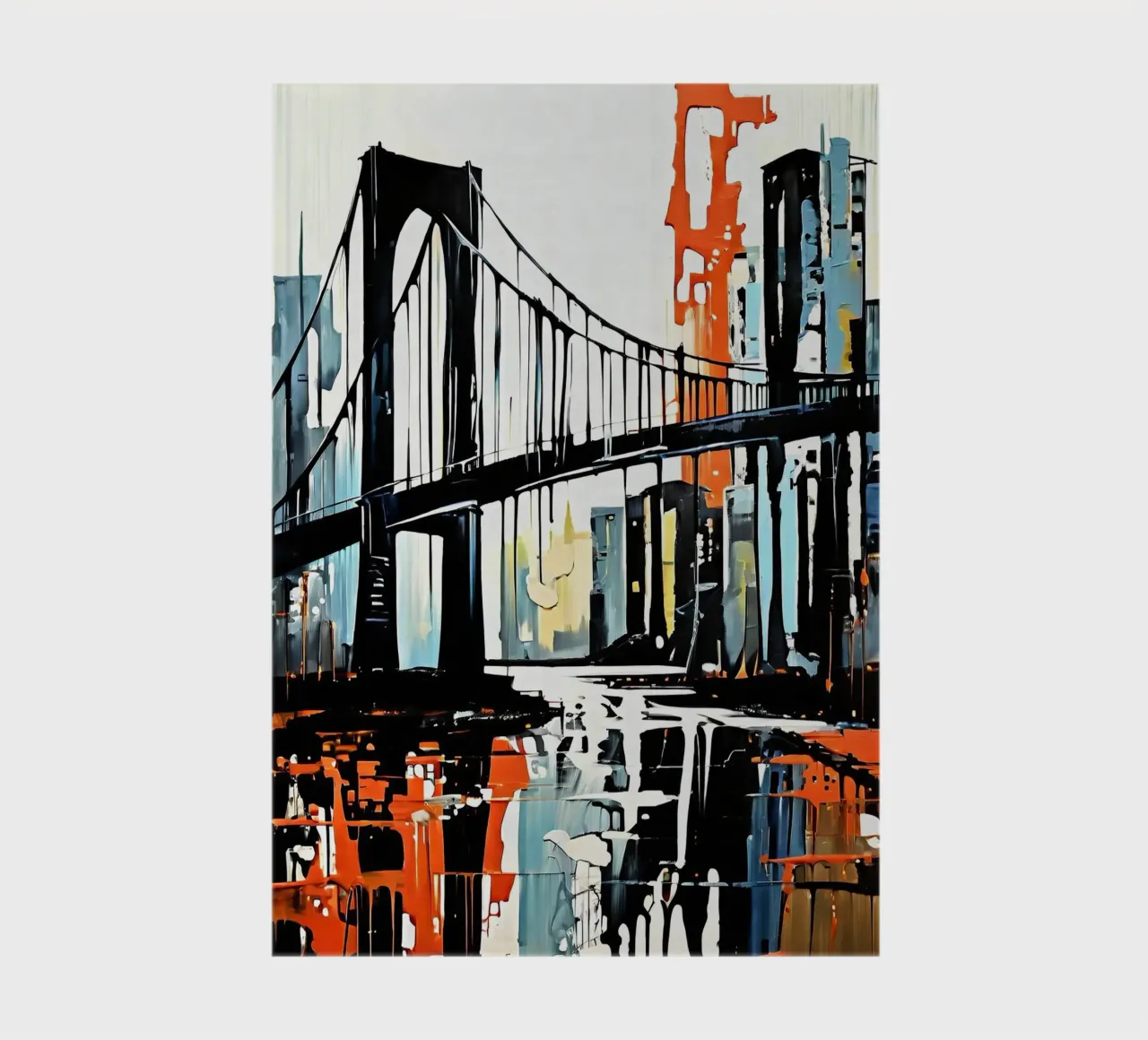 Skyline with bridge_7 notebook by Fantasie & Mystikwelten by LK