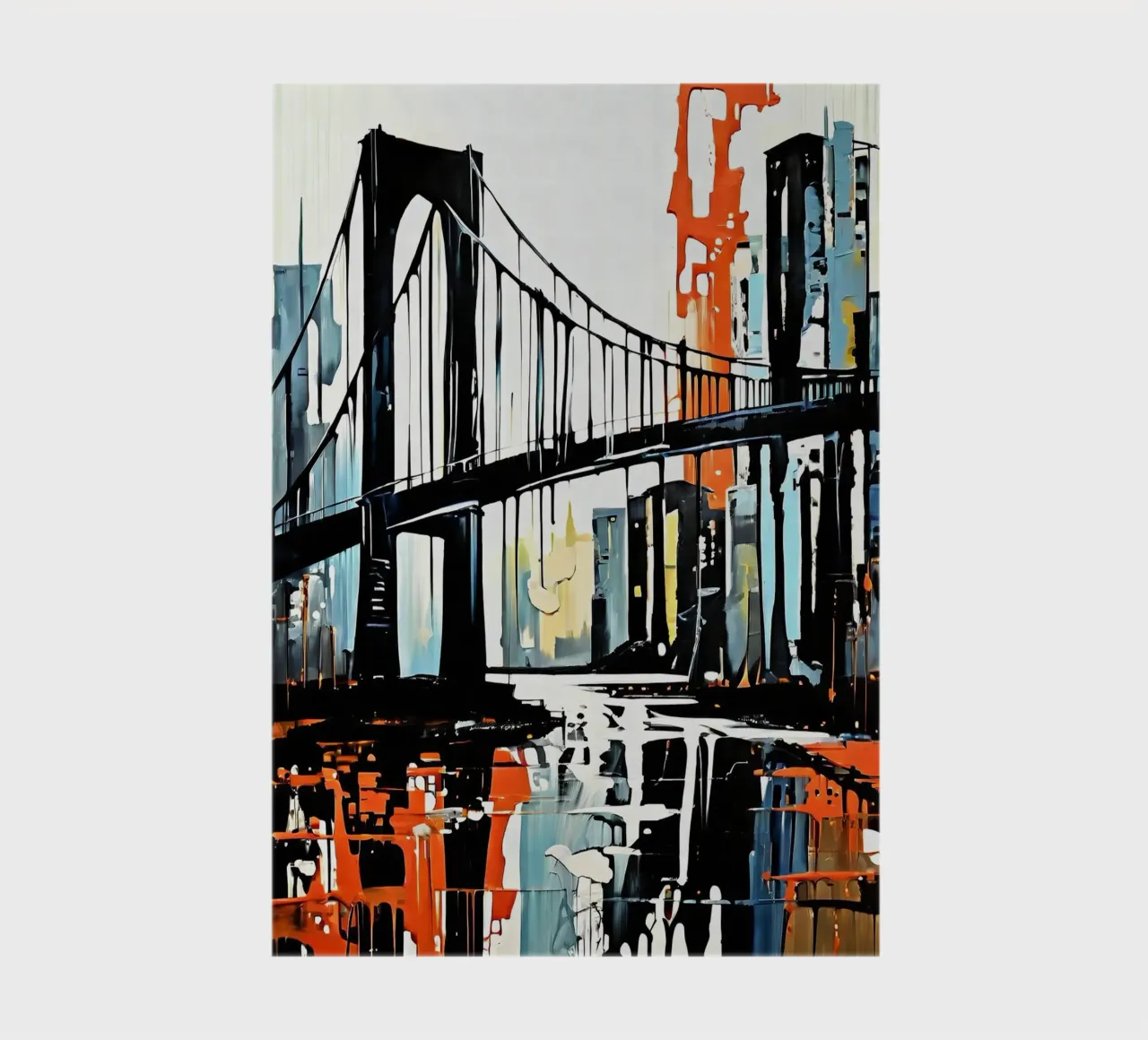 Skyline with bridge_7 notebook by Fantasie & Mystikwelten by LK