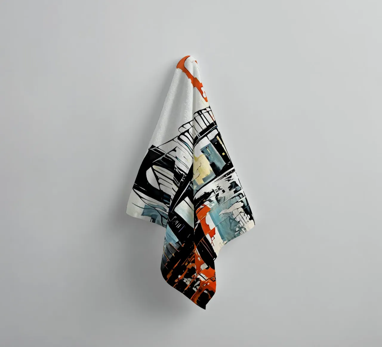Skyline with bridge_7 towel by Fantasie & Mystikwelten by LK