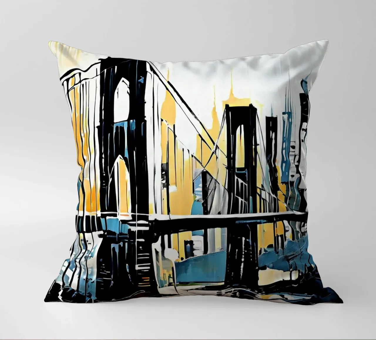 Skyline con ponte_8 cuscino da Fantasie & Mystikwelten by LK