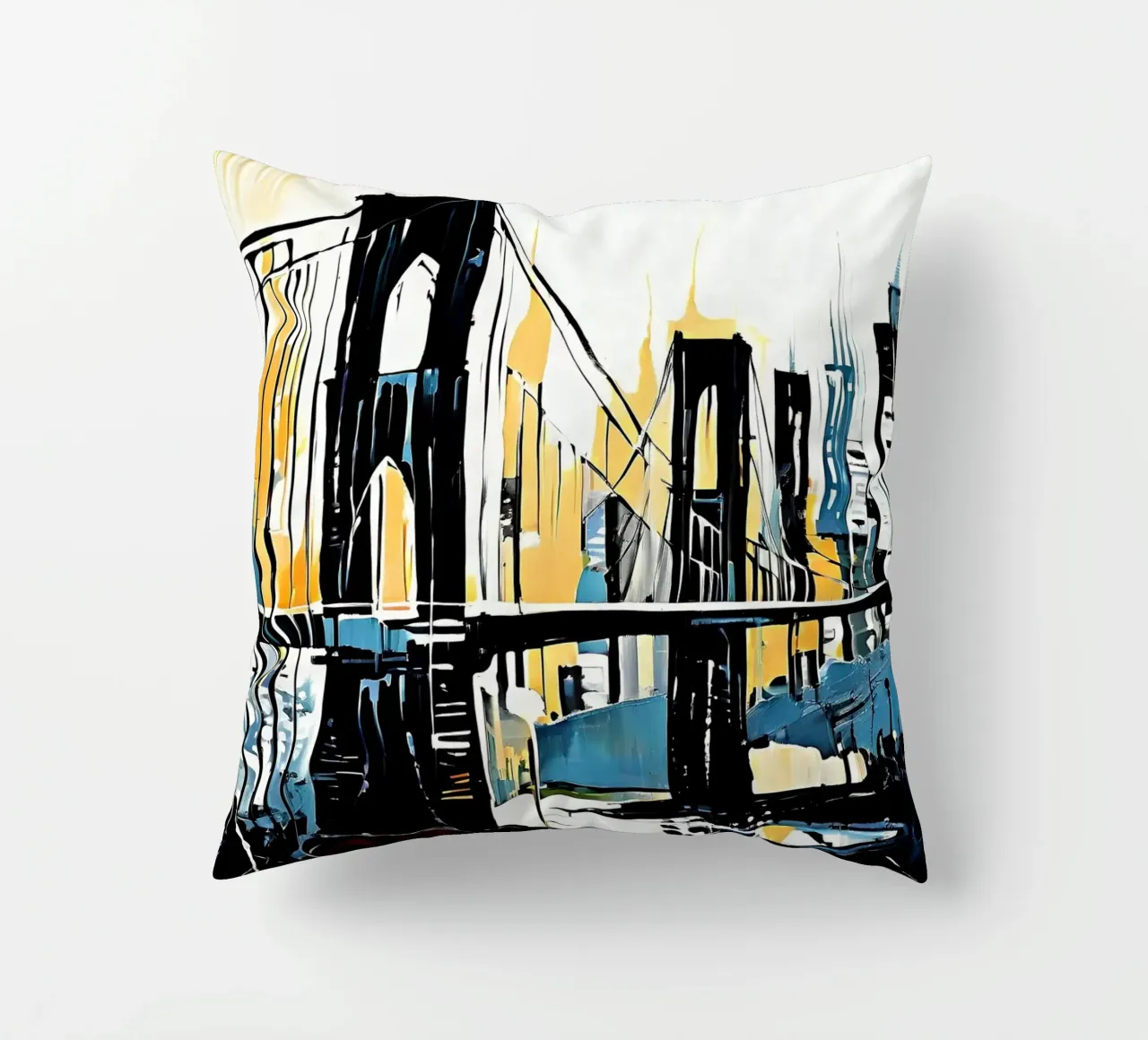 Skyline con ponte_8 cuscino da Fantasie & Mystikwelten by LK