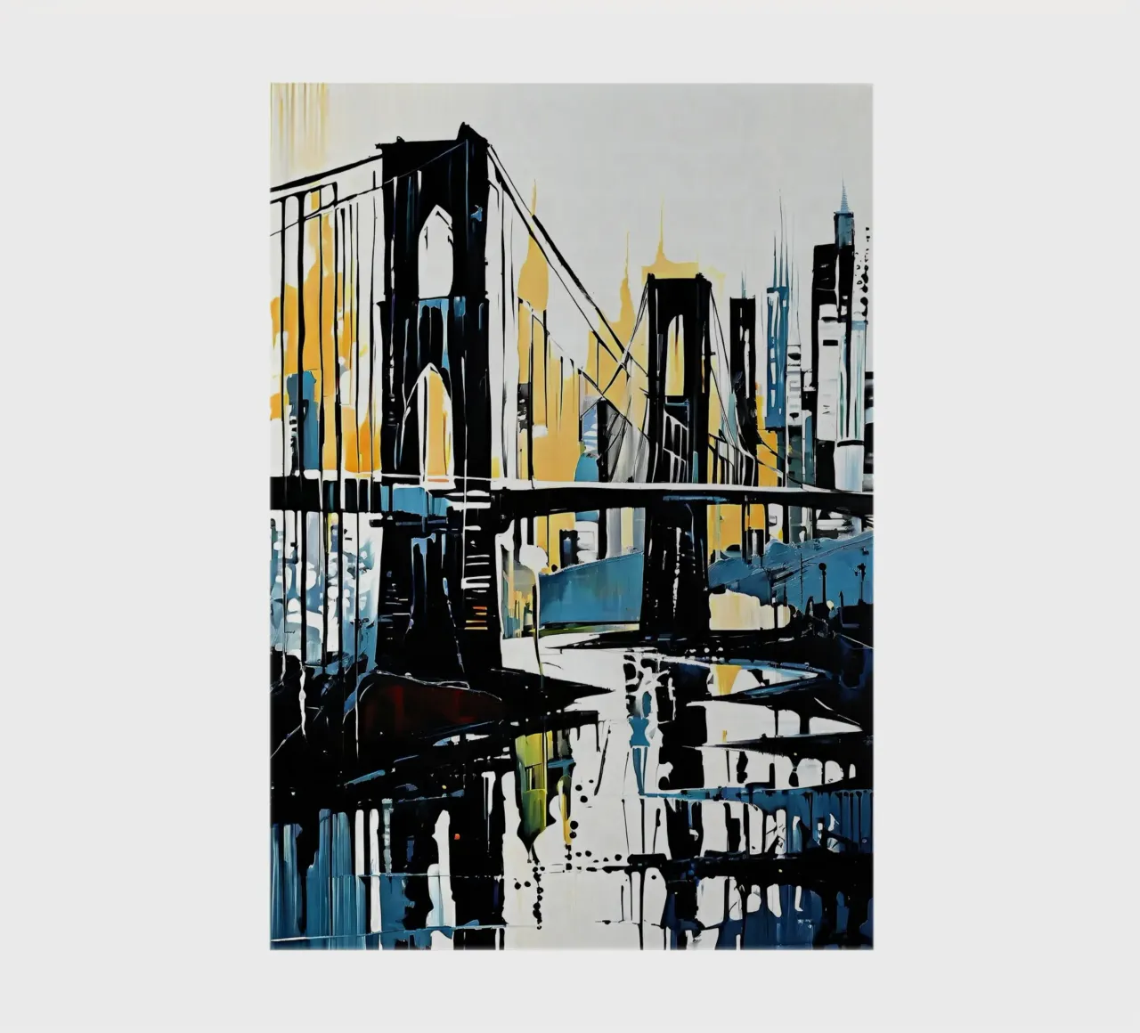 Skyline with bridge_8 notebook by Fantasie & Mystikwelten by LK